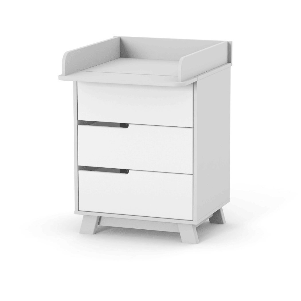 Dětská komoda Lussi Gekko Kids, 60x49x80cm, Bílá / Šedá